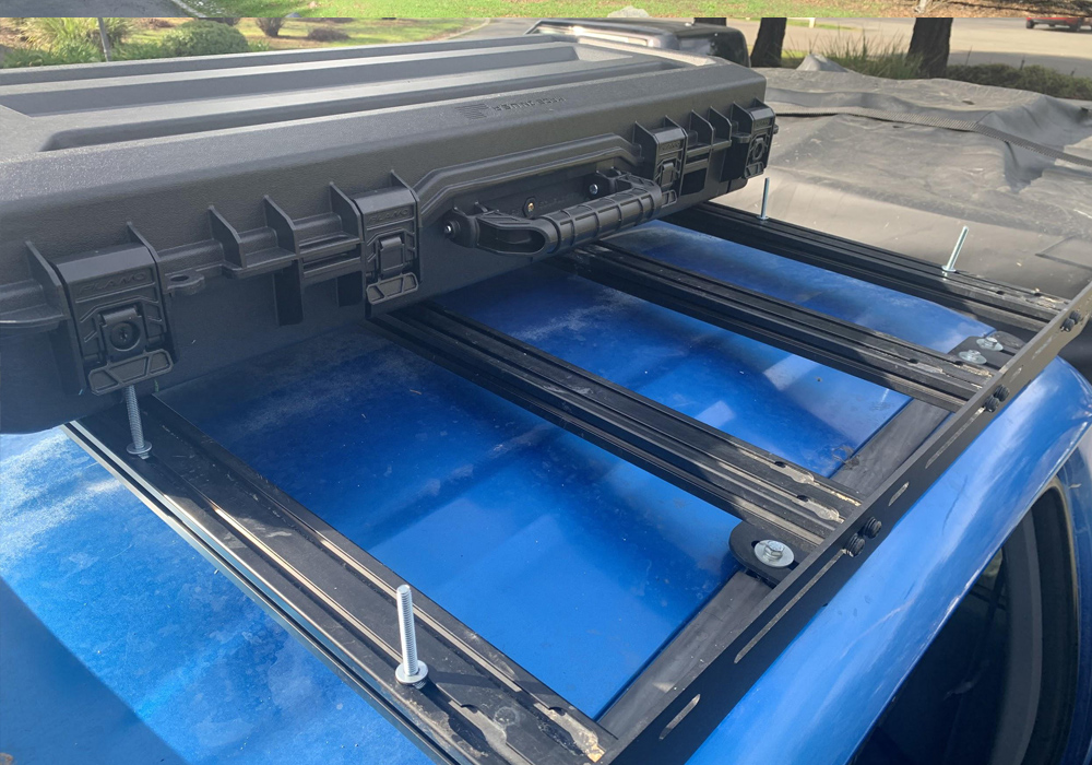 Plano Tactical Case Review & Install on Prinsu Rack For 2nd & 3rd Gen Tacoma: Step-By-Step Install: Step 1. Measure Where To Drill Holes For Placement