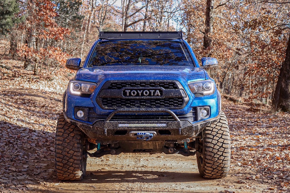 Blazing Blue Pearl 3rd Gen Tacoma with SSO Slimline Bumper