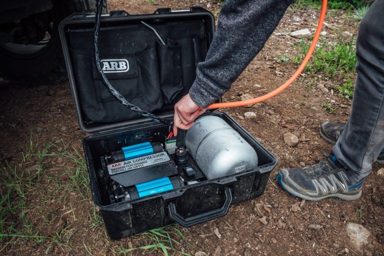 ARB Twin Motor Portable Air Compressor with Tank Review Trail