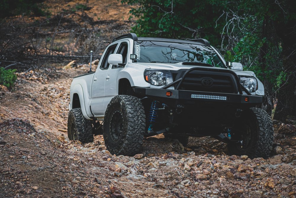 Super White Long Travel TRD Sport 2nd Gen Tacoma