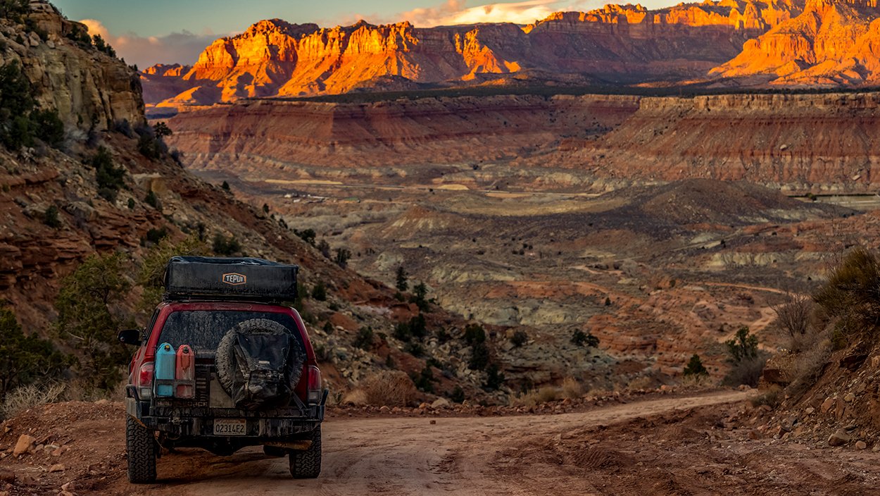 Overland 3rd Gen Tacoma with Snugtop Fiberglass Camper Shell