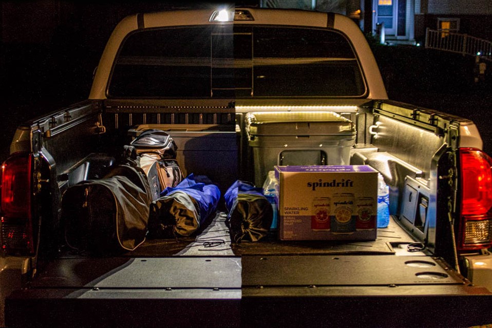 Before & After - Matt Gecko LED Bed Light Kit for Toyota Tacoma