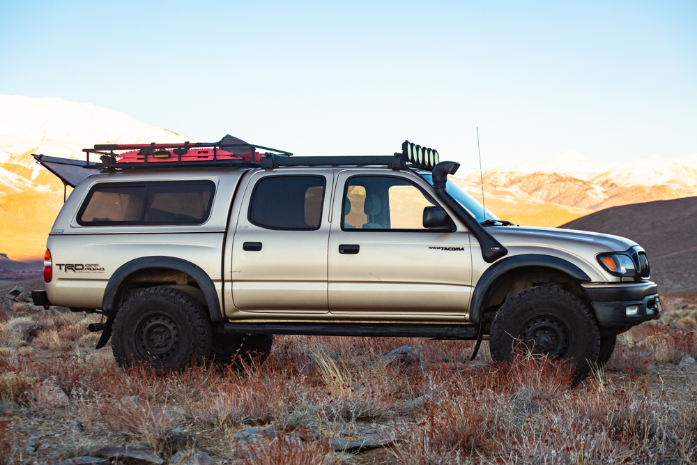 Lifted 1st Gen Tacoma on Bilstein 5100s