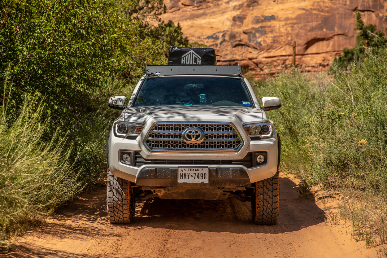 Lifted 3rd Gen Tacoma with Hutch Tents Rooftop Tent in Moab, Utah