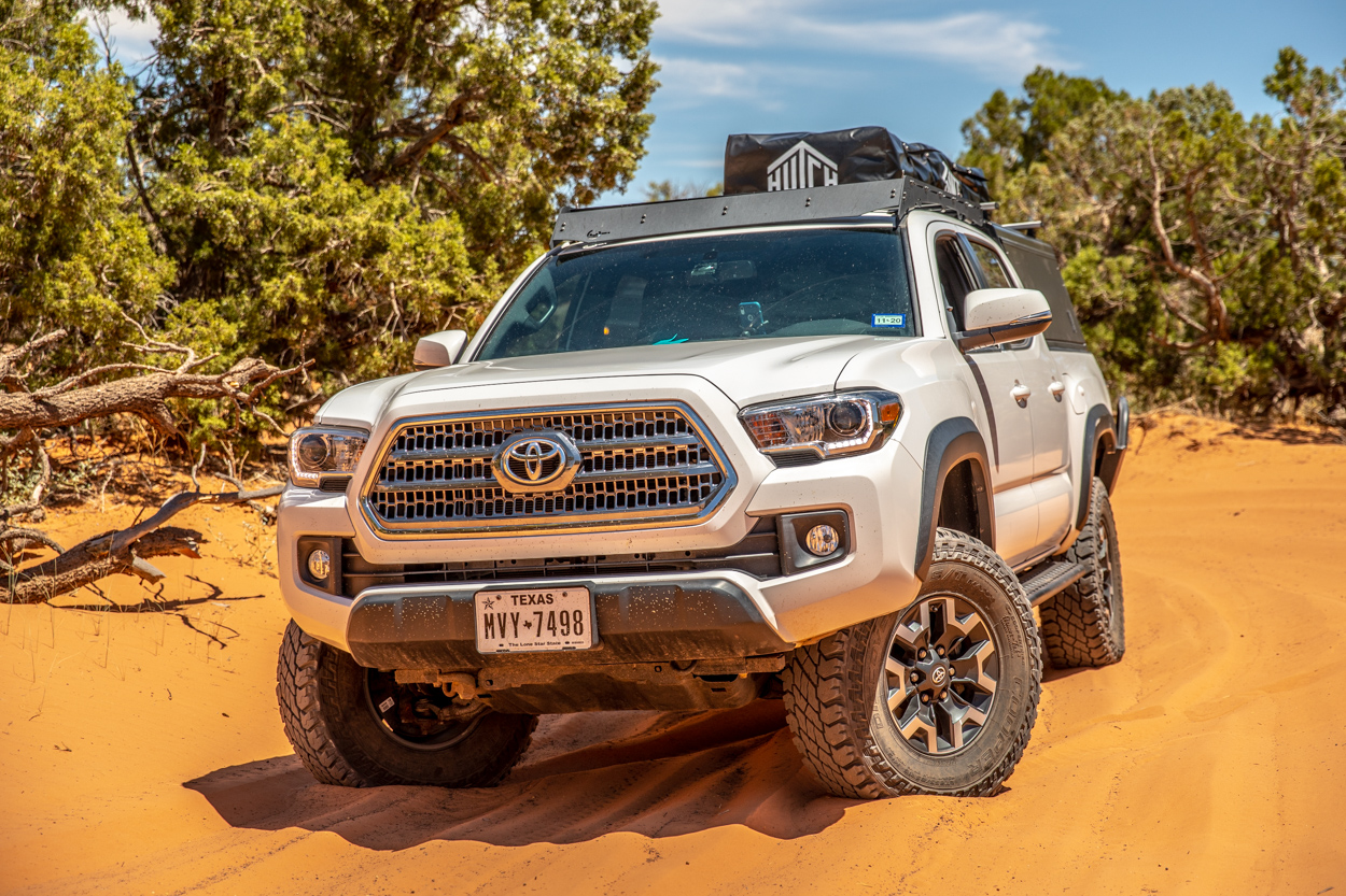 3rd Gen Tacoma on Hell's Revenge Trail in Moab, Utah