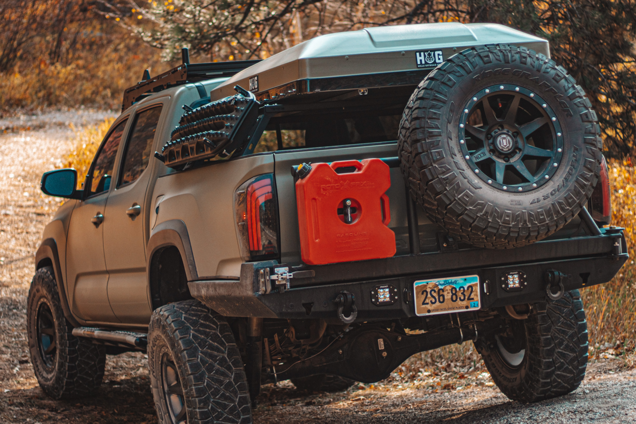 Aftermarket Steel Rear Bumper with Swing-Out Tire Carrier - 3rd Gen Tacoma