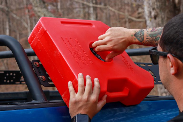RotopaX 3Gallon Gas Can on 3rd Gen Bed Rack Review