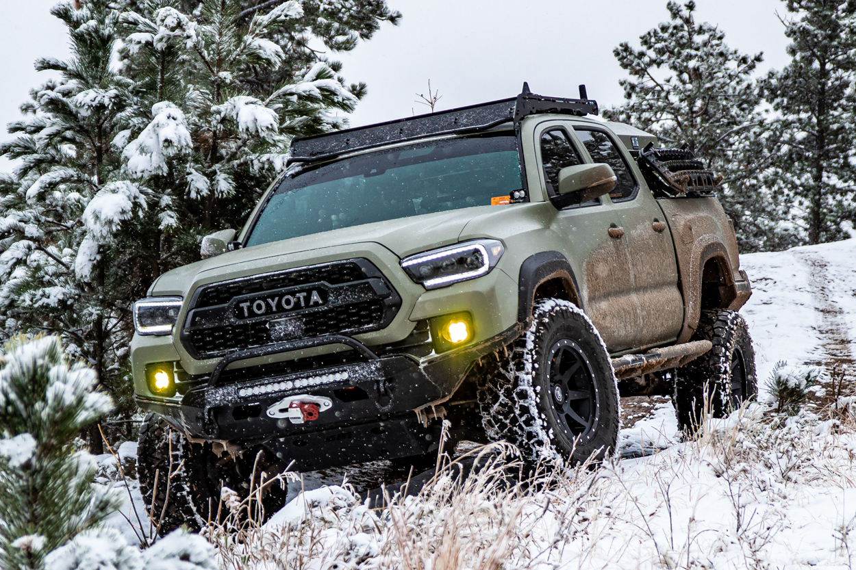 Lifted 3rd Gen Toyota Tacoma with Nitto Tire Ridge Grapplers - Snow Performance