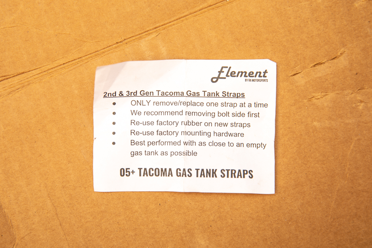 Element Tacoma T2/T3 Gas Tank Straps