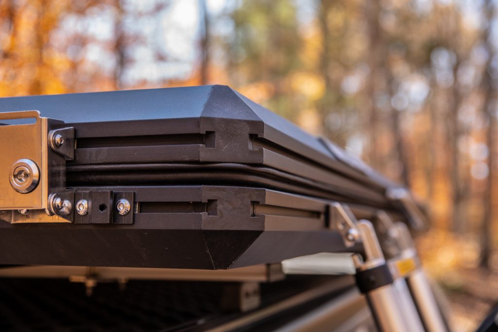 T-Slots/Channels for Mounting Accessories on AreaBFE Hard Shell Rooftop Tent