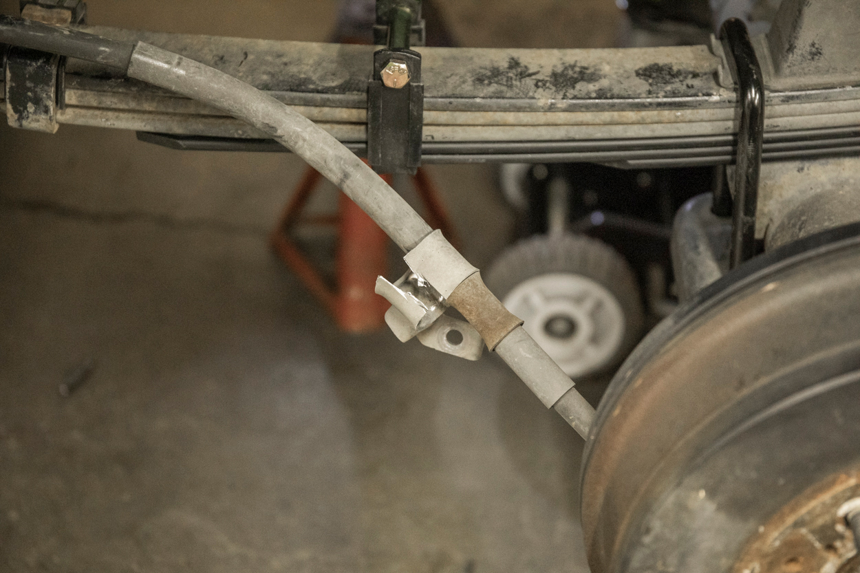 Cut off Brake Line Bracket