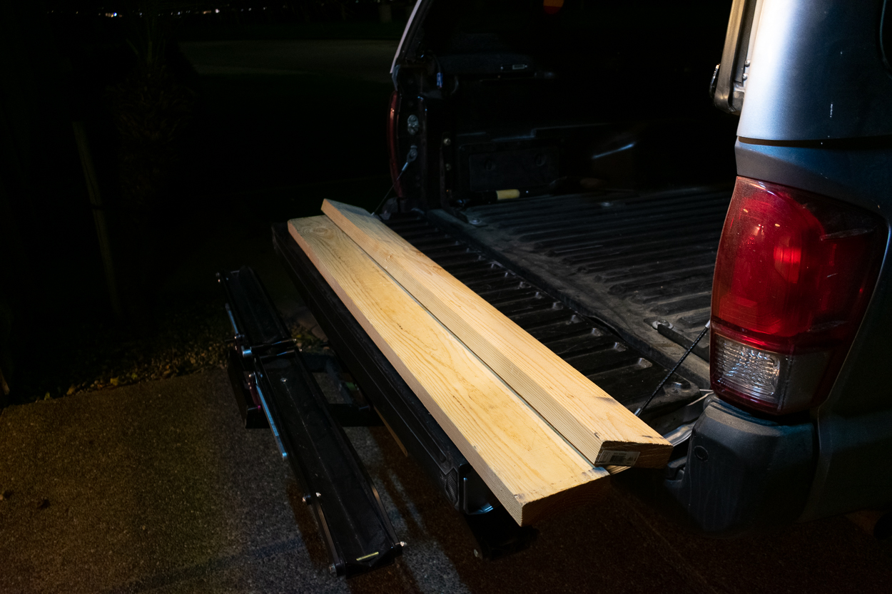 Cutting Materials for Homemade Truck Bed Sleeping Platform