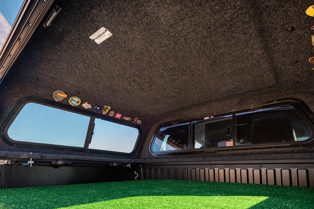 Carpeted Interior - 3rd Gen Toyota Tacoma Leer Camper Shell Topper