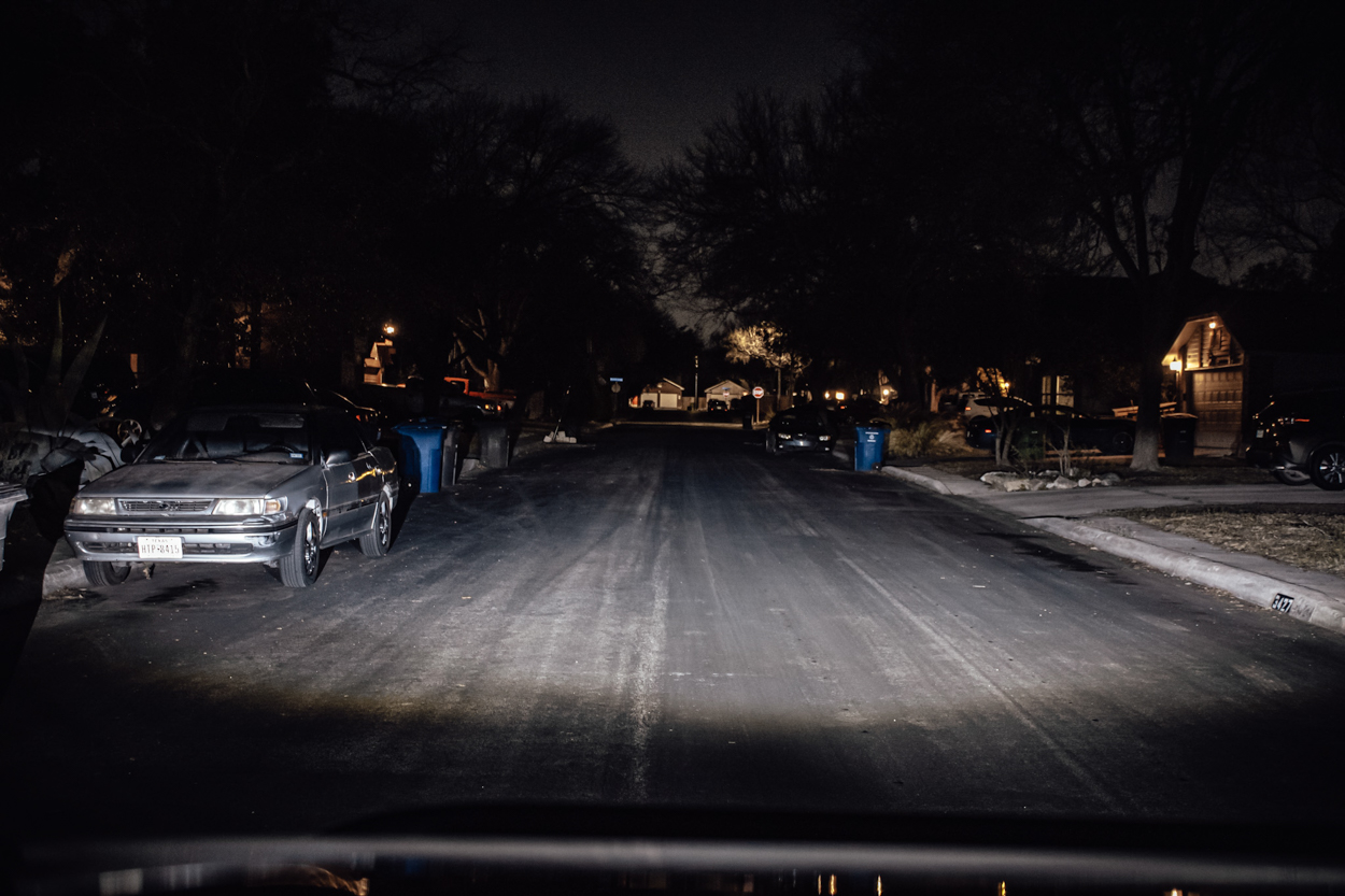 Unique Style Racing Replica TRD Pro Blacked Out Headlights with LED Bulbs Output Shot