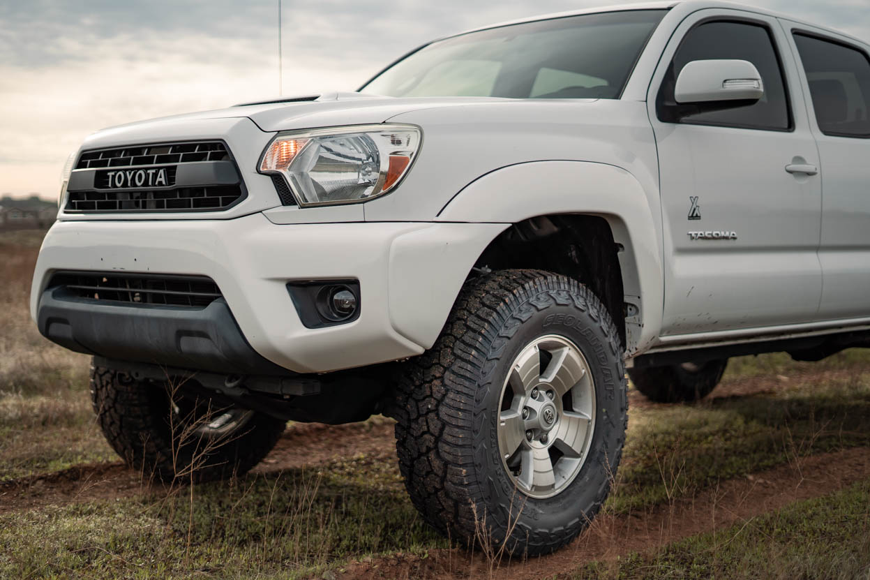 +30 Offset with Factory Wheels on Toyota Tacoma Rubbing on Upper Control Arms