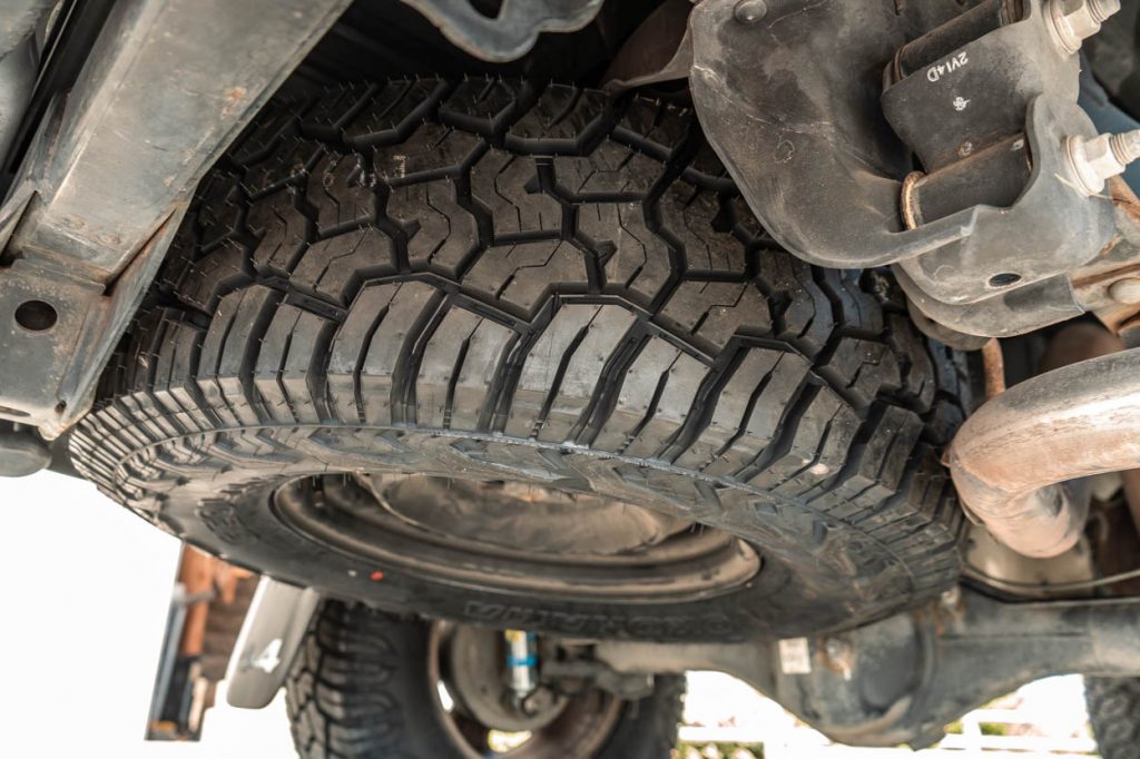 2nd Gen Tacoma with 33-Inch (285/70/17) Size Spare in Factory Spare Location