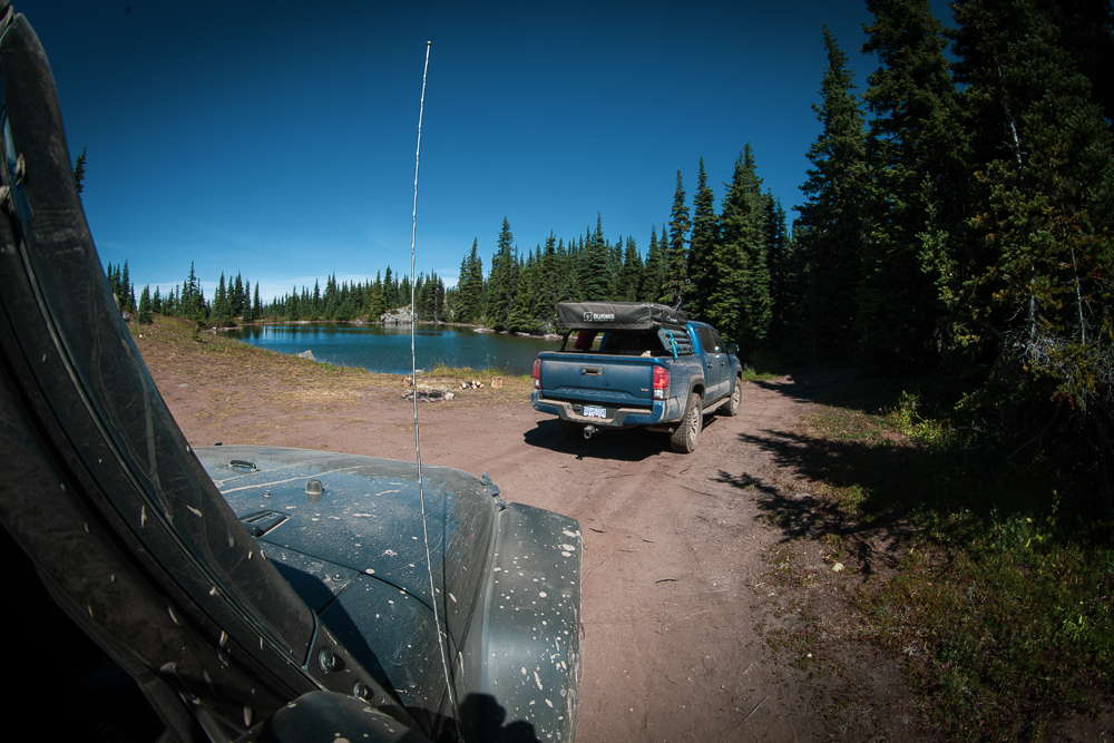 Cavalry Blue 3rd Gen TRD Off-Road Toyota Tacoma with Rooftop Tent