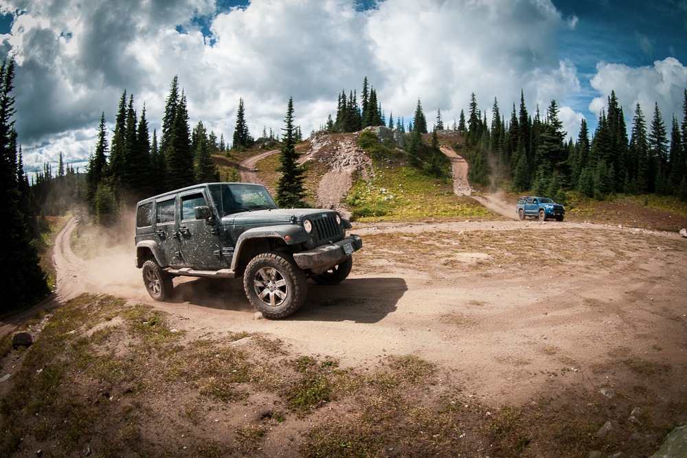 Jeep JK & 3rd Gen Tacoma on Whipsaw Overland & Off-Road Trail in British Columbia