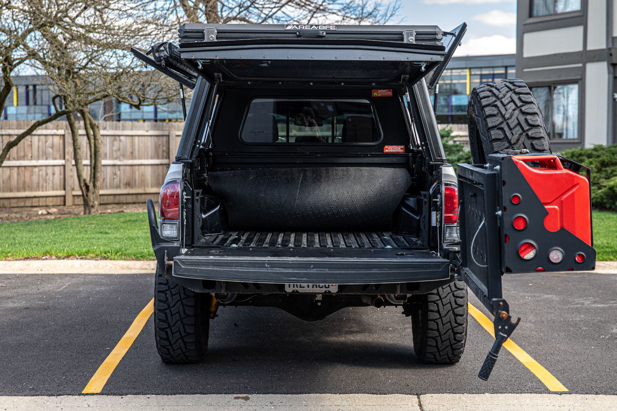 DRT Fabrication Bed Stiffeners on 3rd Gen (2016+) Tacoma with Alu-Cab Explore Canopy & AreaBFE RTT