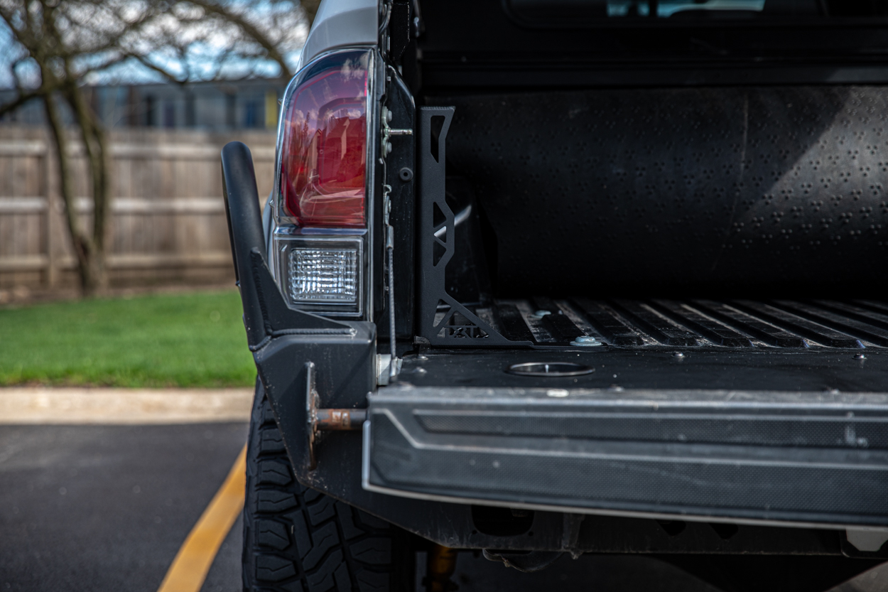 DRT Fabrication Bed Stiffener Mounted on 3rd Gen Toyota Tacoma