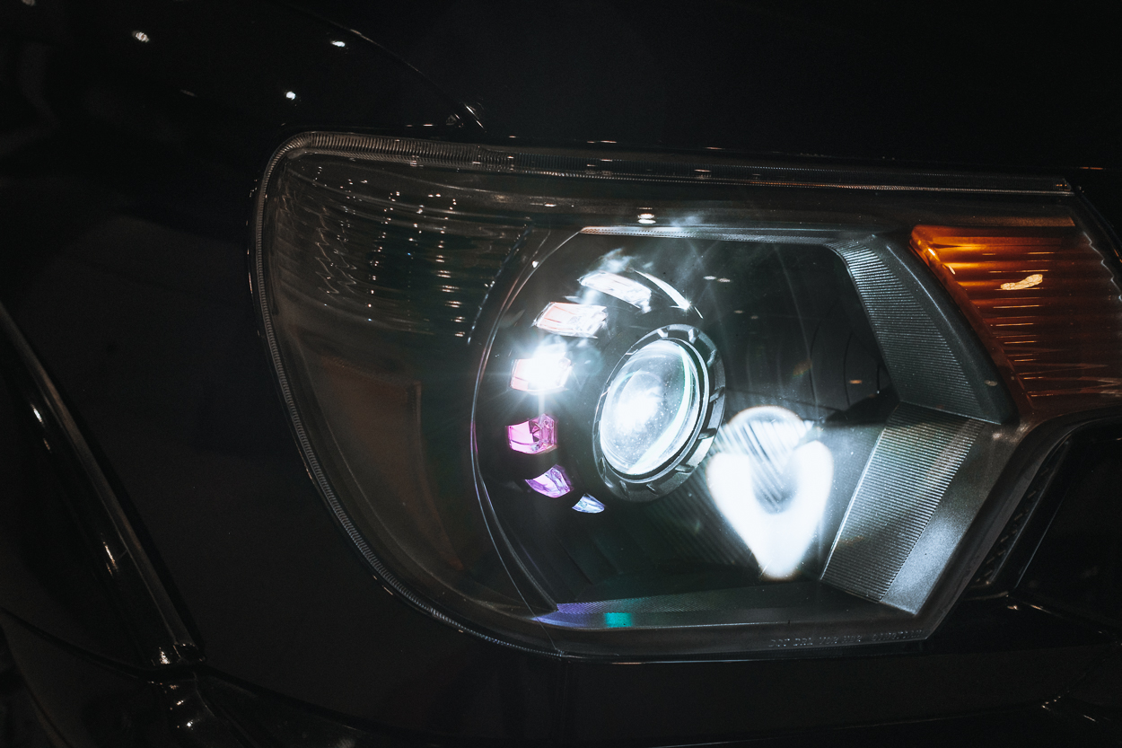 TEQ Customs Retrofit Headlights with LED Projector & Turbine Shrouds