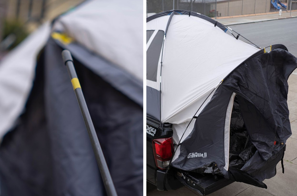 Offroading Gear Universal Truck Tent - Yellow Tent Pole Install 