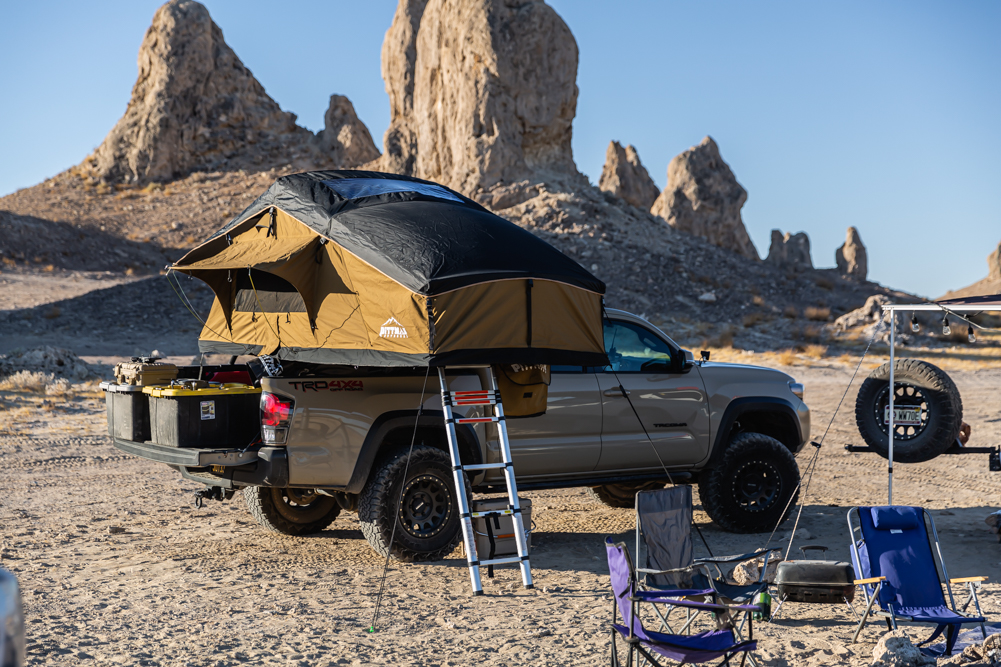 3rd Gen Tacoma Pittman Outdoors RTT on Relentless Fabrication Bed Rack