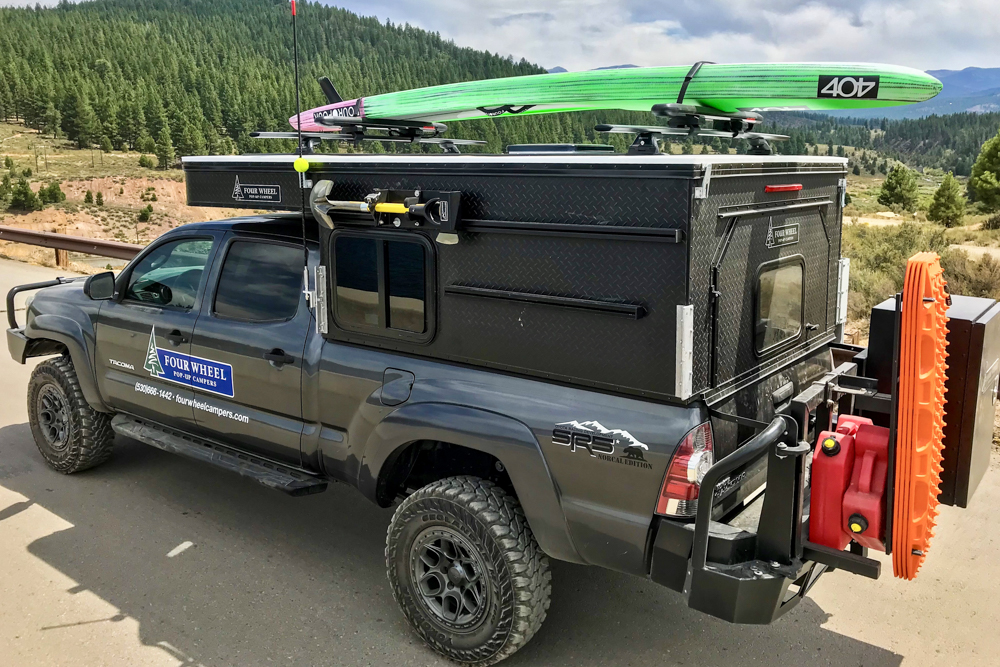 Lifted 2nd Gen Toyota Tacoma with Four Wheel Pop-Up Campers