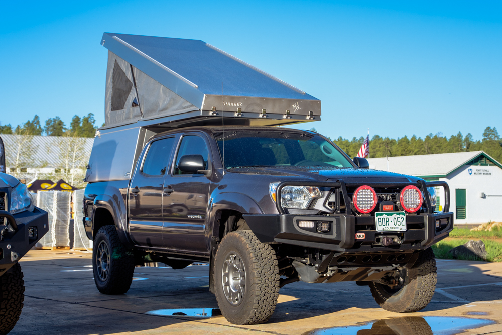 Lifted 2nd Gen Tacoma with ARB Front Bumper & AT Overland Summit Camper