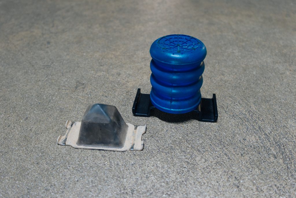Factory Rear Bump Stop VS Blue SuperSprings SumoSpring