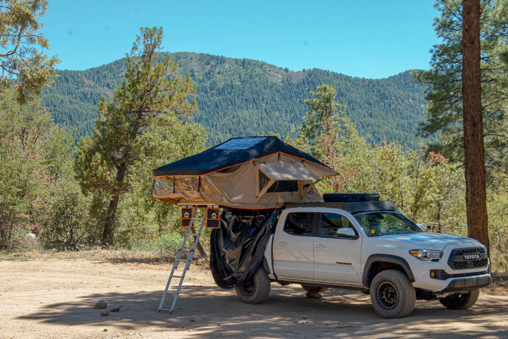 Guana Equipment 55" Wanaka RTT Installed on Truck Bed Rack