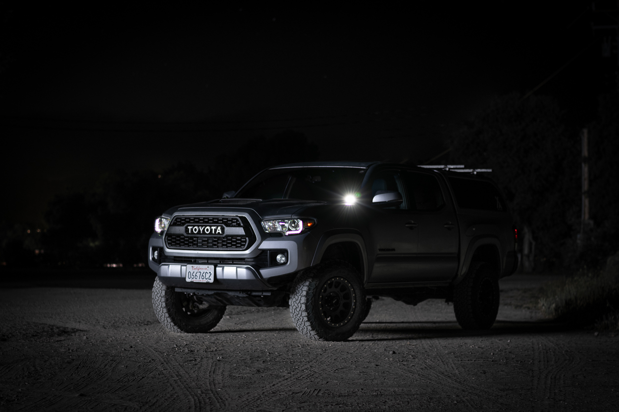 Long Exposure Night Shot - 3rd Gen Toyota with TRD Pro Grille & Heretic Studio BA-2 LED Light Pods