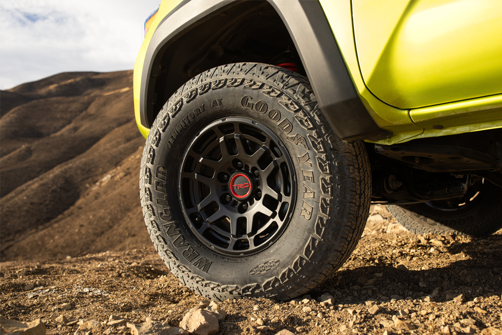 New Tacoma TRD Pro & Trail Edition Rims for 2022 on Electric Lime Metallic TRD Pro Tacoma