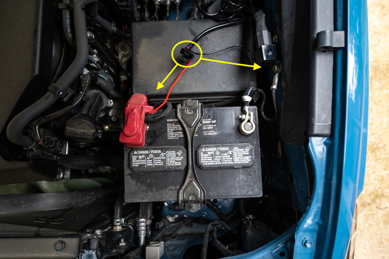 Disconnecting Battery for Lasfit LED Light Installation