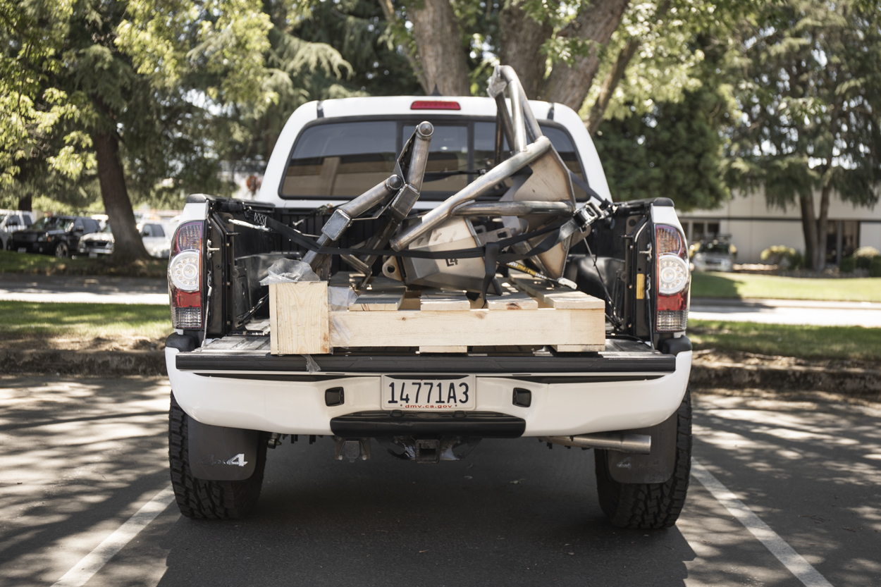 Total Chaos Bed Stiffeners On White 2nd Gen Toyota Tacoma