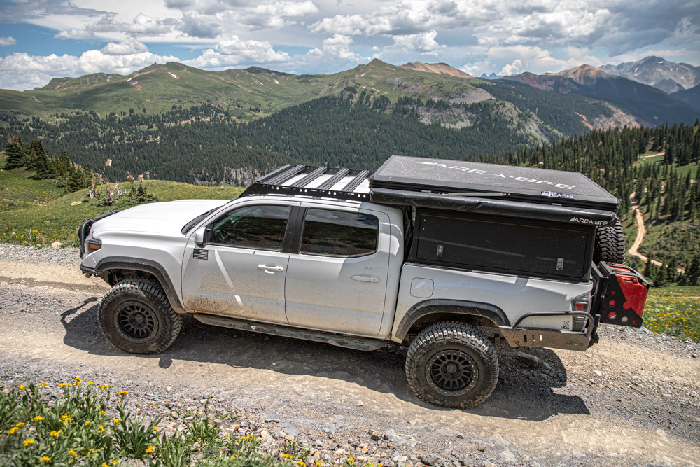 Super White 3rd Gen Tacoma with Relations Race Wheels Rock Sliders & RR6-H Wheels