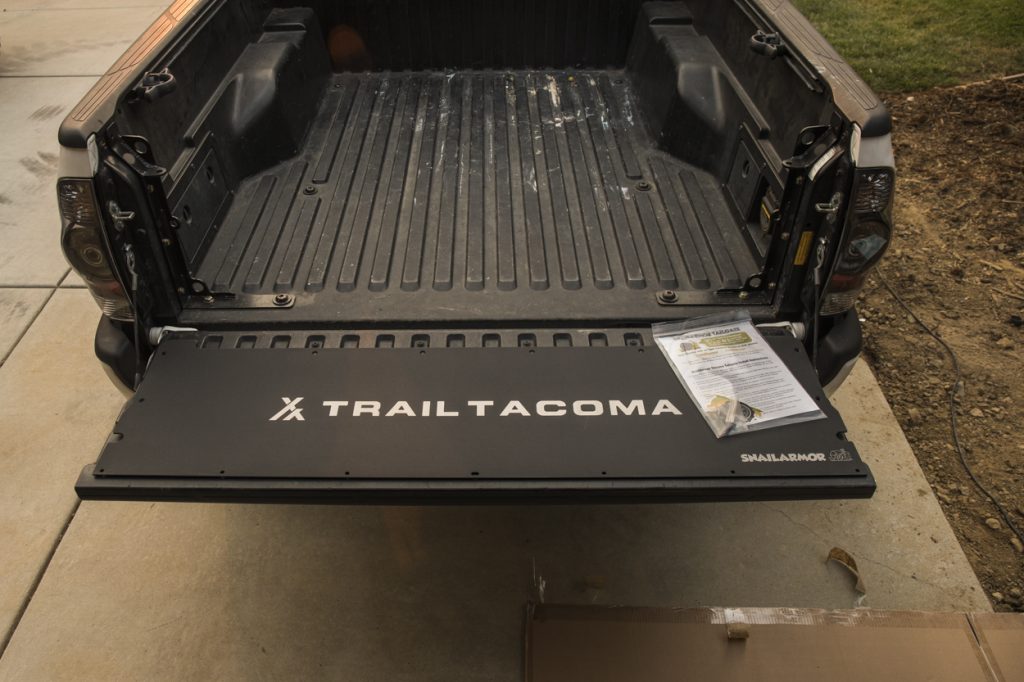 Snail Armor: Aluminum Tacoma Tailgate Panel With Custom Etched Logo