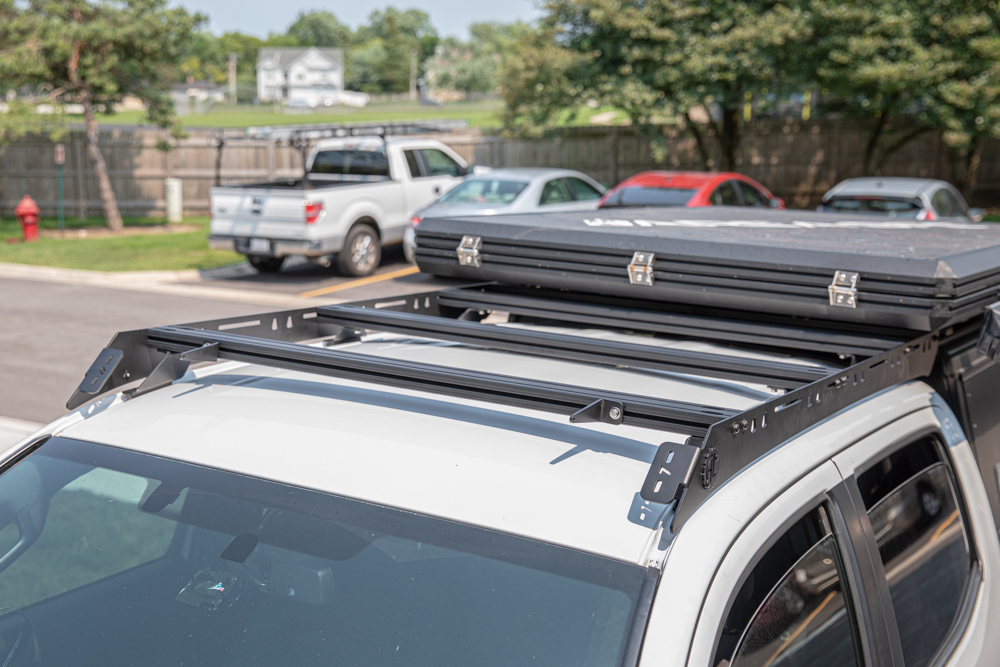 Mounting Wind Fairing on AL Offroad Roof Rack for Toyota Tacoma