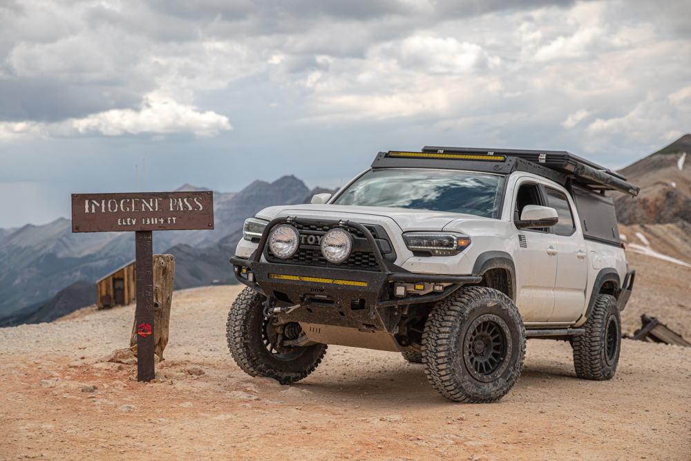 3rd Gen Tacoma with AL Offroad Onyx Roof Rack Review - Imogene Pass Summit