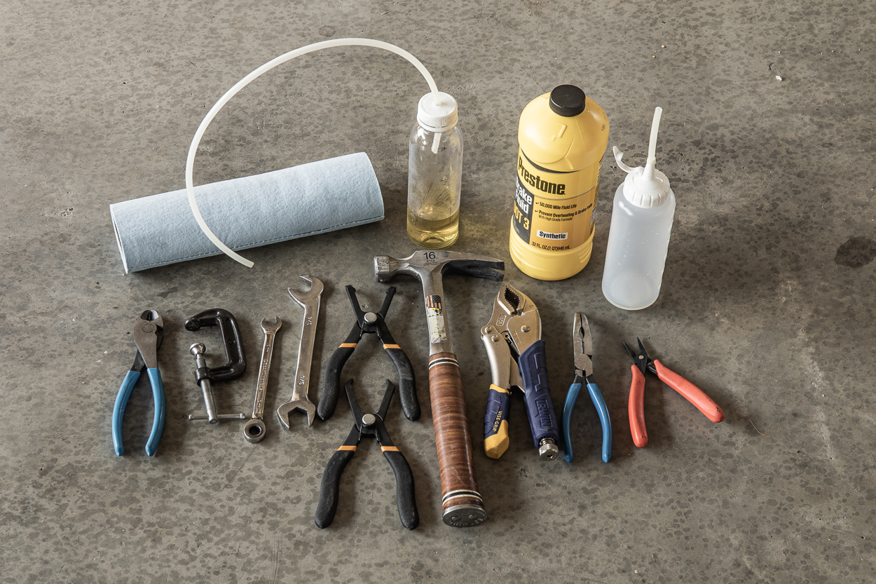 Tools and Materials for Tacoma Brake Lines