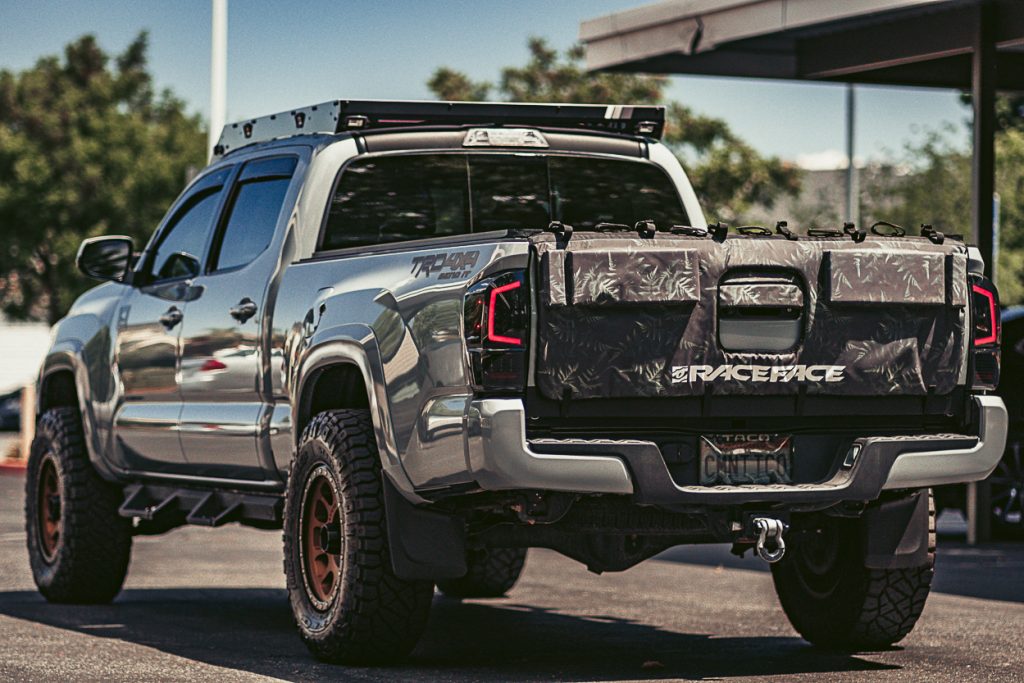 Race Face T2 Tailgate Pad Mounted on Toyota Tacoma