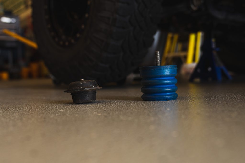 SuperSprings Sumosprings Front Bump Stops VS OEM Factory Bump Stops - Toyota Tacoma