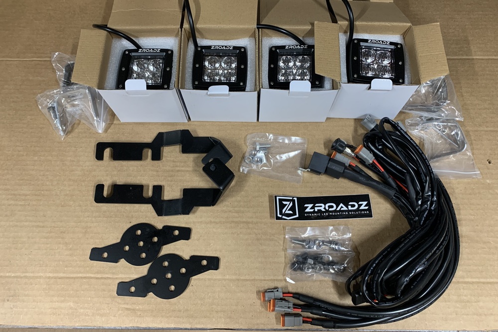 ZROAZ LED Ditch Light & Light Bracket Kit for Toyota Tacoma