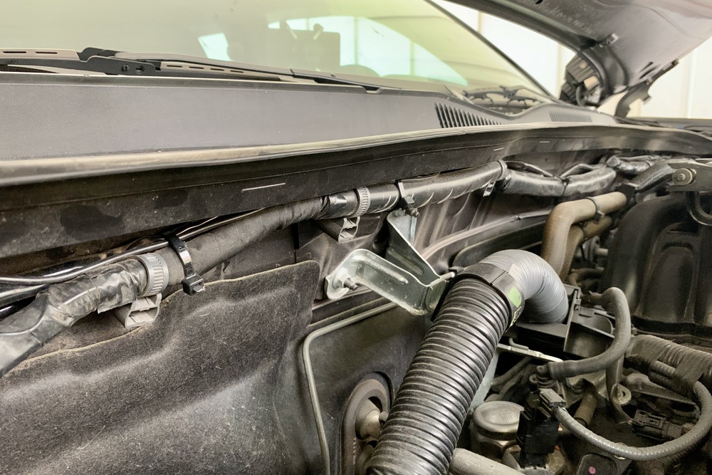 LED Light Pod Wire Management in Engine Bay