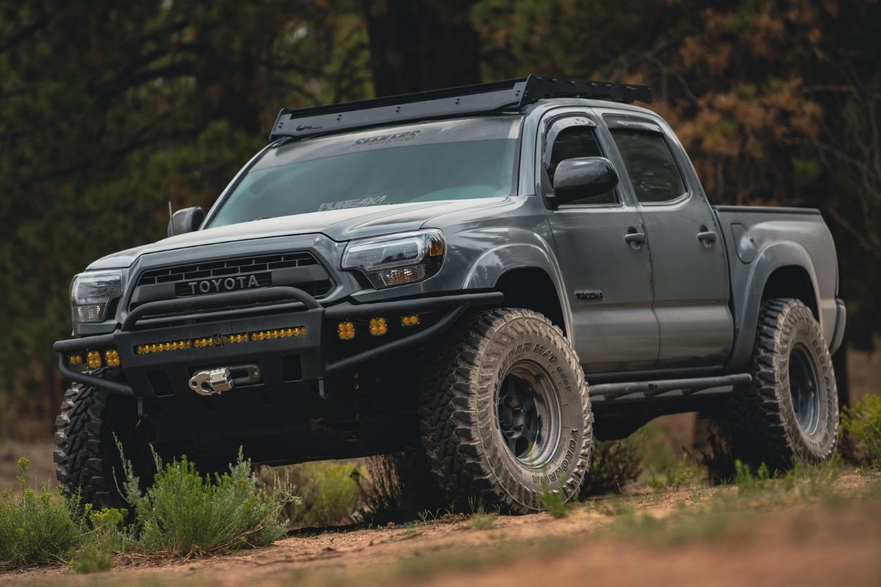 2nd Gen Toyota Tacoma with C4 Fabrication Front Bumper & Baja Designs LEDs