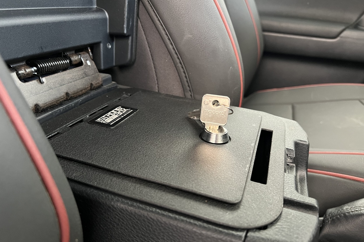 BOSS StrongBox Locking Gun Safe for Center Console for 3rd Gen (2016+) Toyota Tacoma