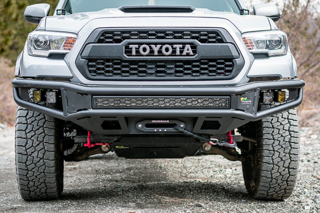 Ironman 4X4 Overland Steel Winch Bumper with Recovery Points & LED Lights for 3rd Gen Tacoma