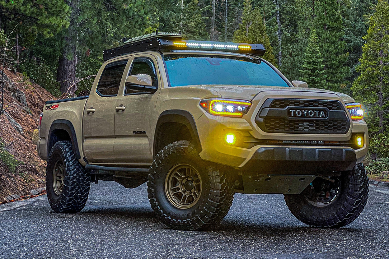 Qucksand 3rd Gen Tacoma with upTOP Bravo Roof Rack, TRD Pro Grille & Morimoto Headlights