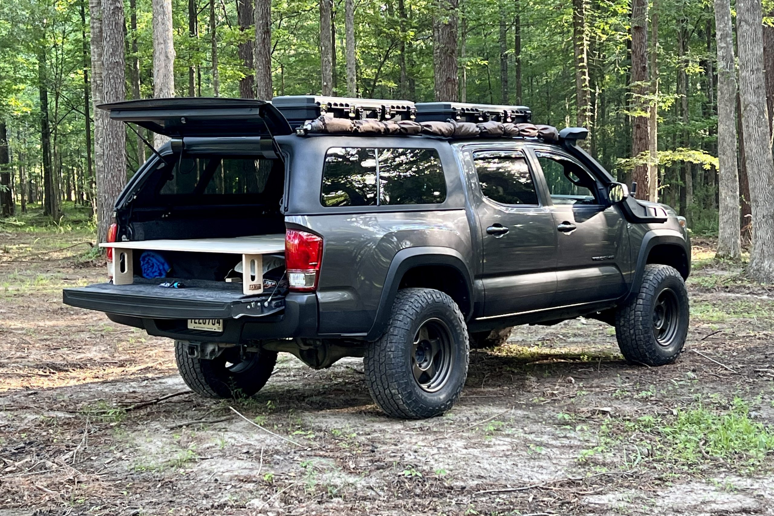 3rd Gen Tacoma With Truck Cap & BamBeds Modular Sleeping Platform