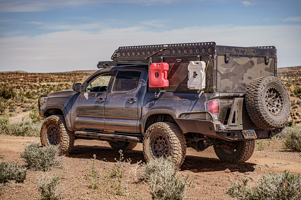 MGM 3rd Gen Tacoma with KMC Summit 718 Wheels & Harker Outdoors EDC Camper